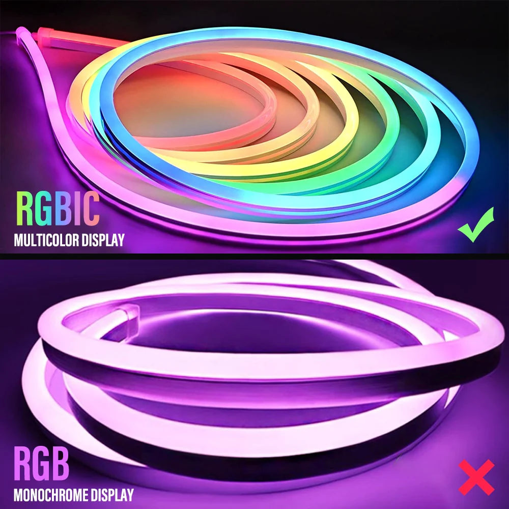 Néon LED Connecté RGBIC – Contrôle Wi-Fi & Musique