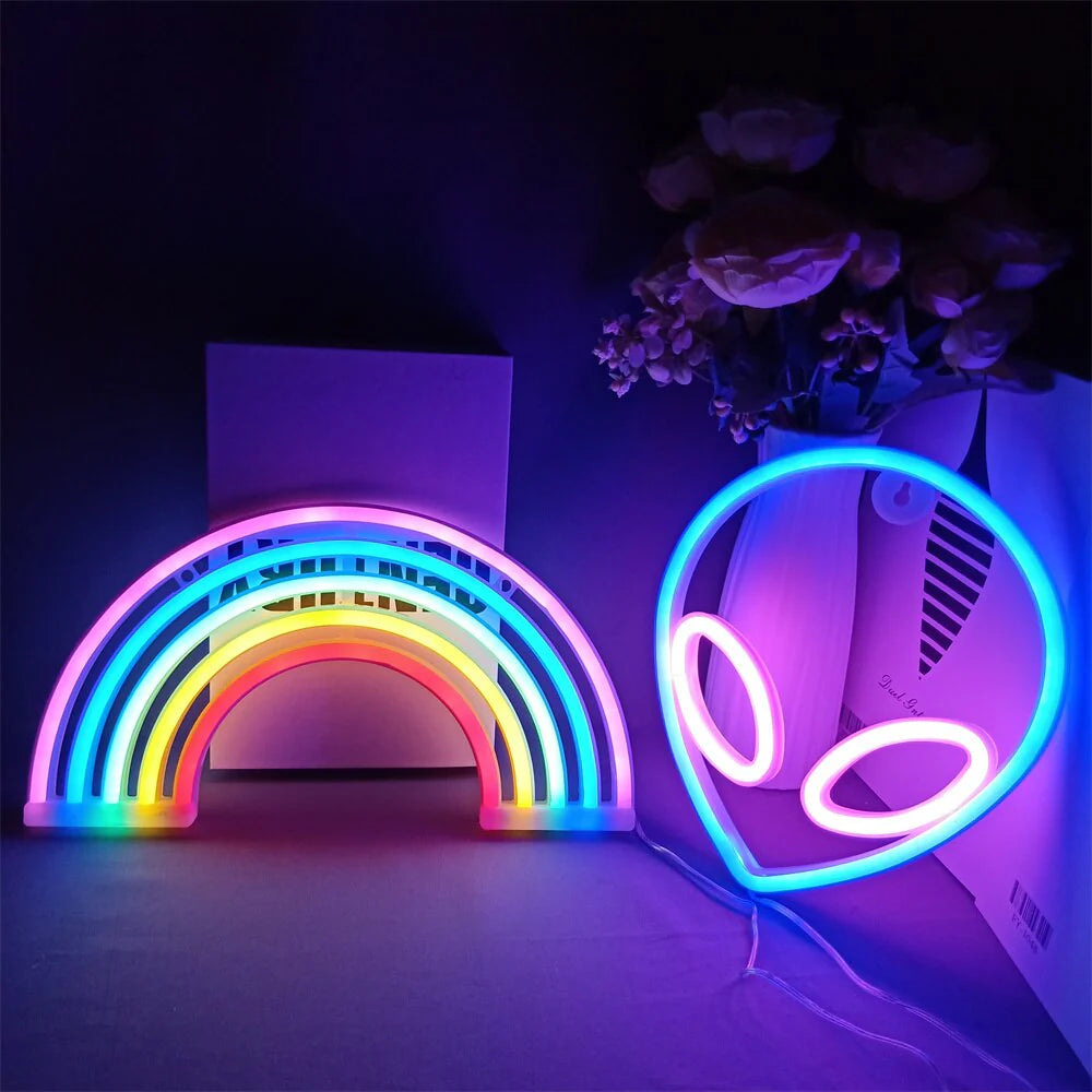 Néon Mural LED – Veilleuse Déco pour Chambre