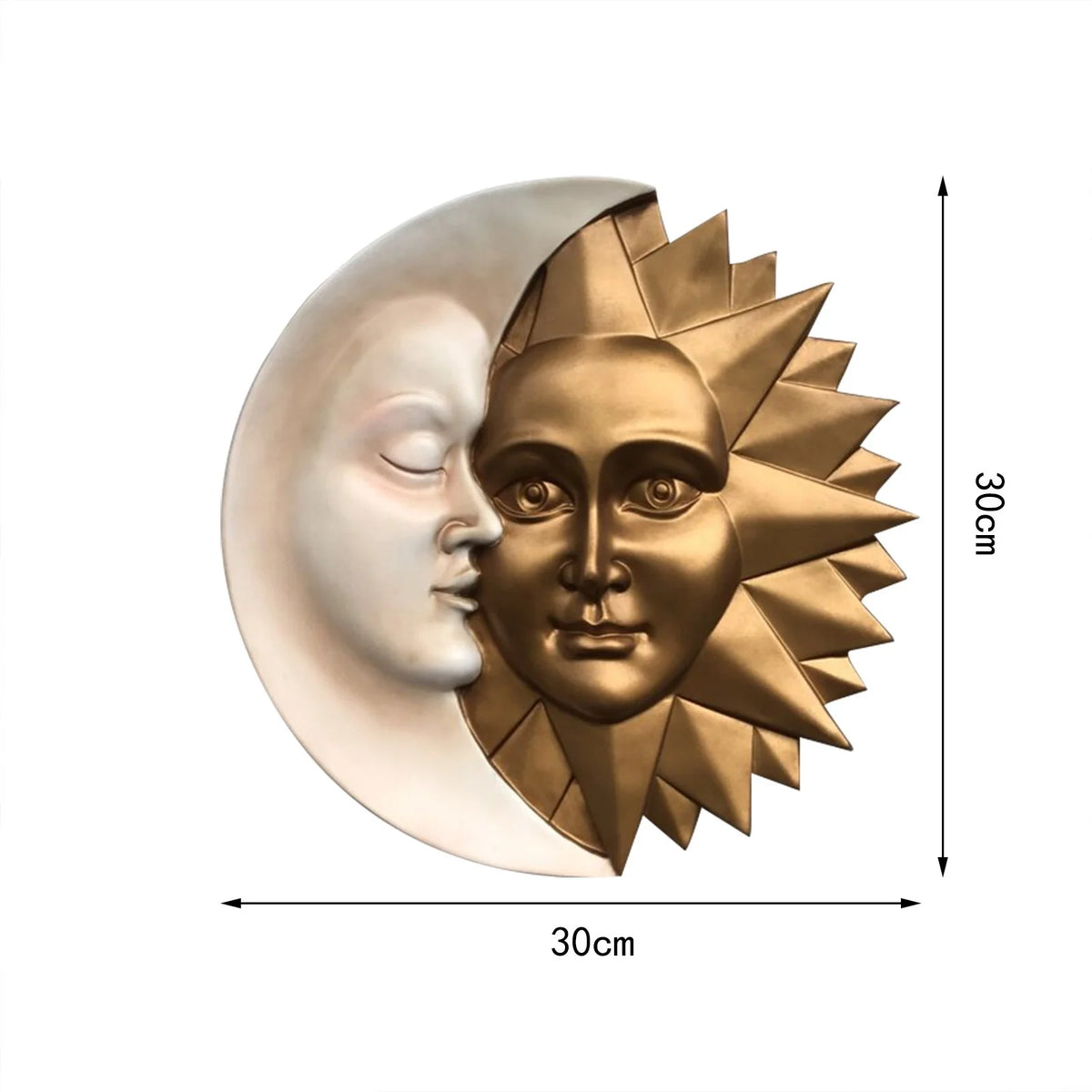 Sculpture Murale Soleil & Lune – Déco Céleste