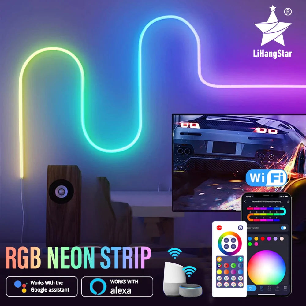 Néon LED Connecté RGBIC – Contrôle Wi-Fi & Musique
