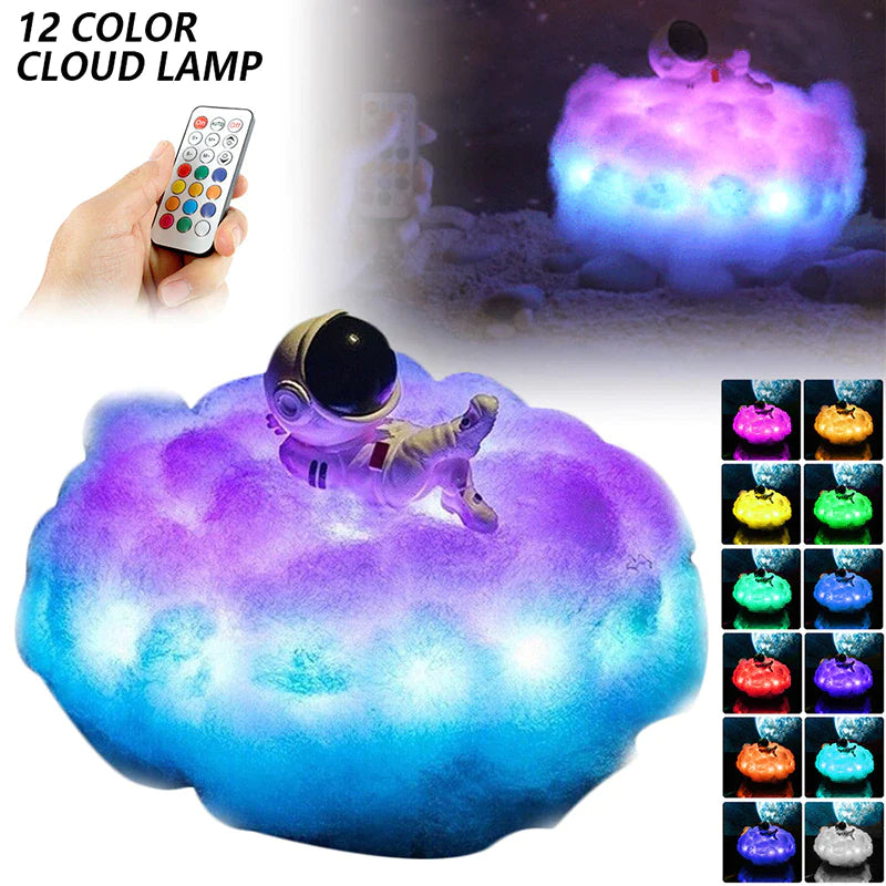 Lampe Nuage Astronaute – Veilleuse Arc-en-ciel