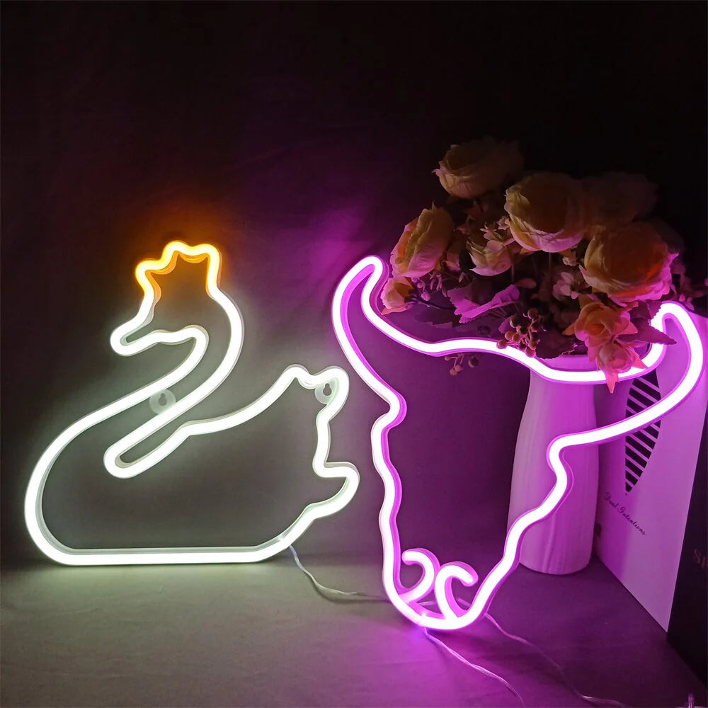 Néon Mural LED – Veilleuse Déco pour Chambre