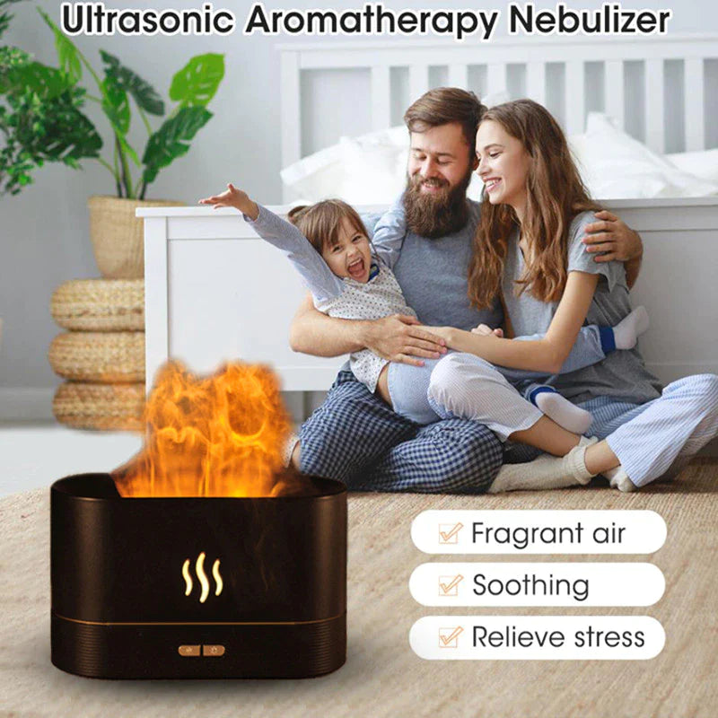 Diffuseur Effet Flamme – Humidificateur d'Arômes USB