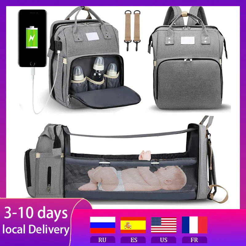 Sac à Langer Sac à Dos – Grande Capacité Multi-Poches