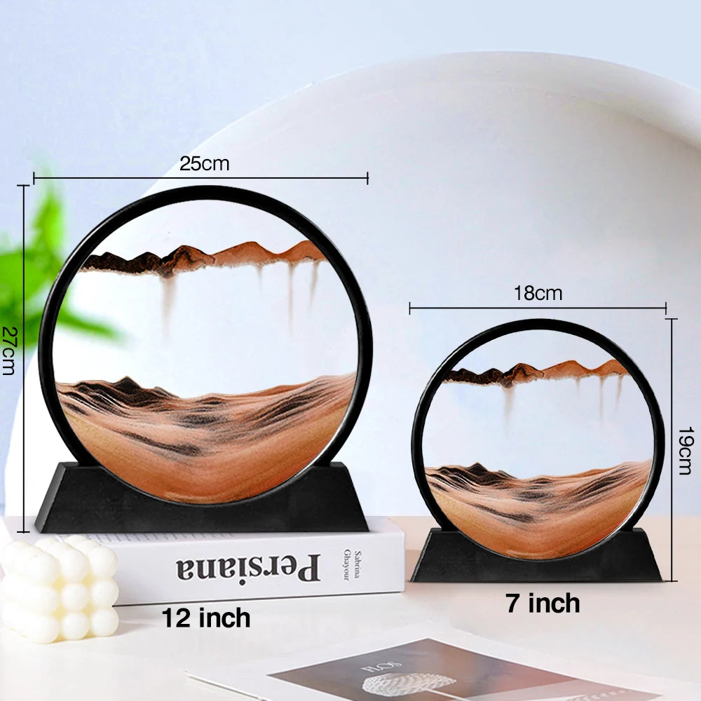 Tableau Sable Mouvant 3D – Paysage en Mouvement