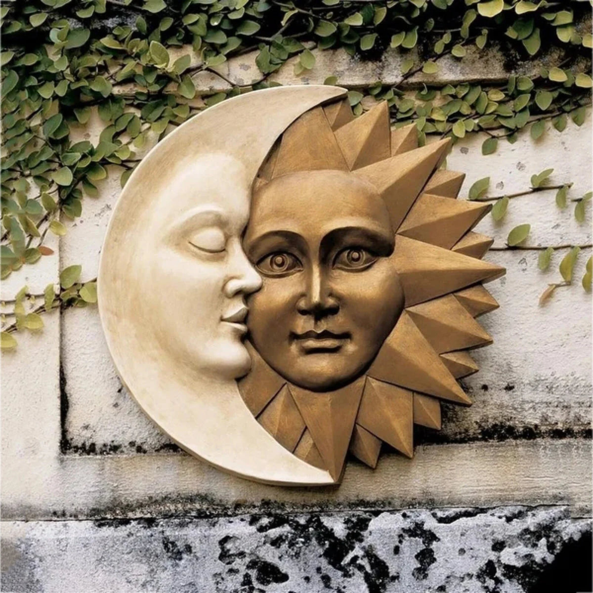 Sculpture Murale Soleil & Lune – Déco Céleste