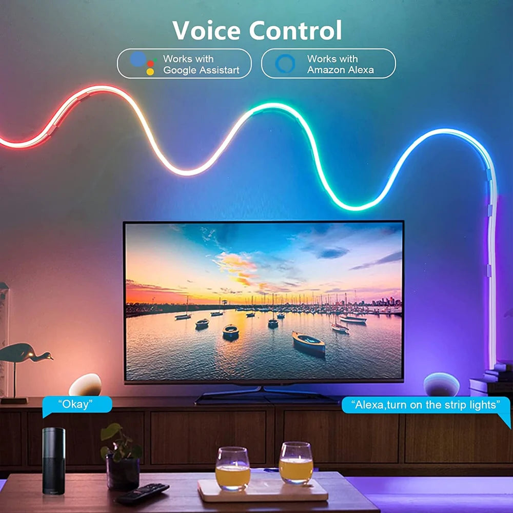 Néon LED Connecté RGBIC – Contrôle Wi-Fi & Musique