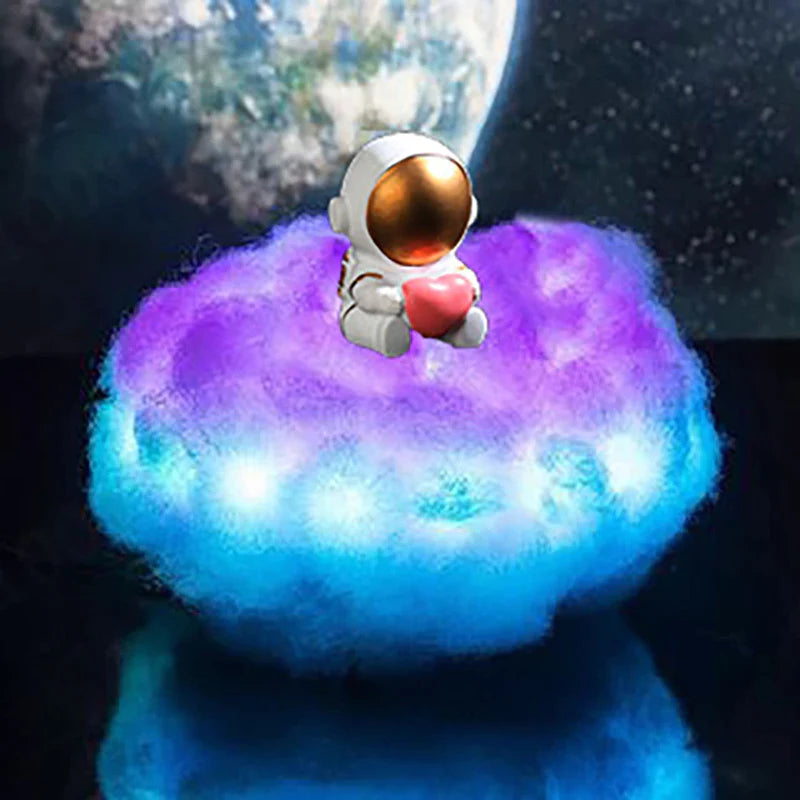 Lampe Nuage Astronaute – Veilleuse Arc-en-ciel
