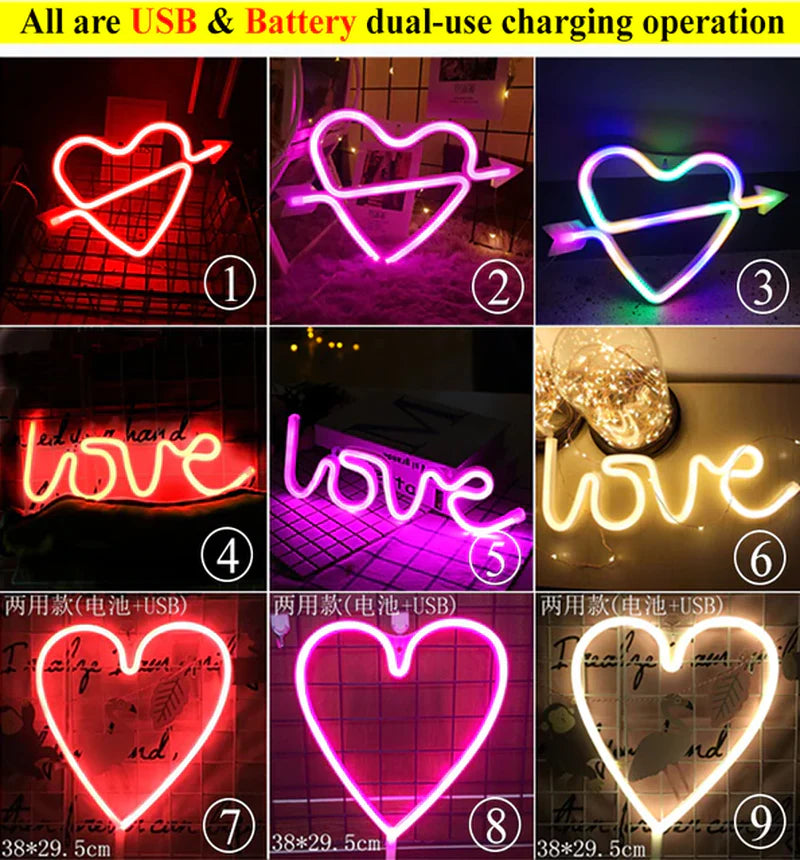 Néon Mural LED – Veilleuse Déco pour Chambre
