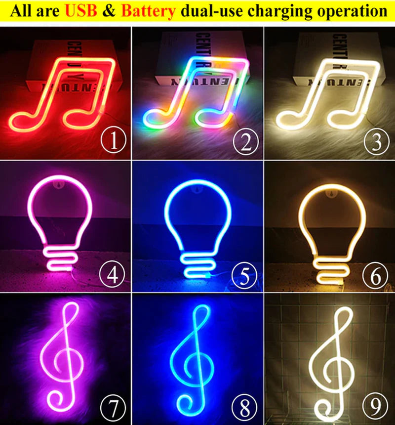 Néon Mural LED – Veilleuse Déco pour Chambre