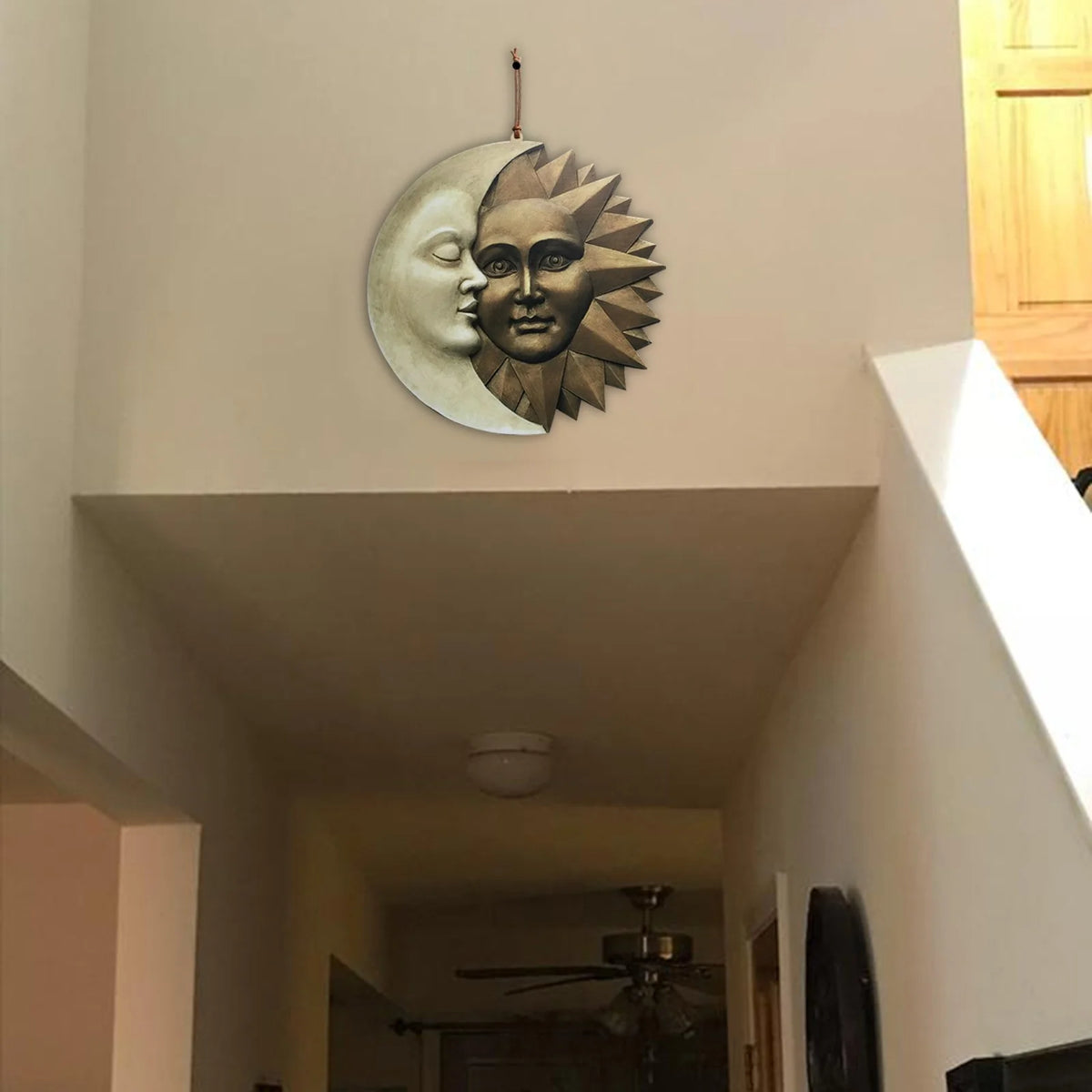 Sculpture Murale Soleil & Lune – Déco Céleste