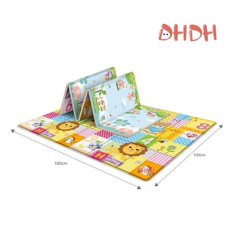 Tapis d'Éveil Pliable Double Face – Bébé & Enfant
