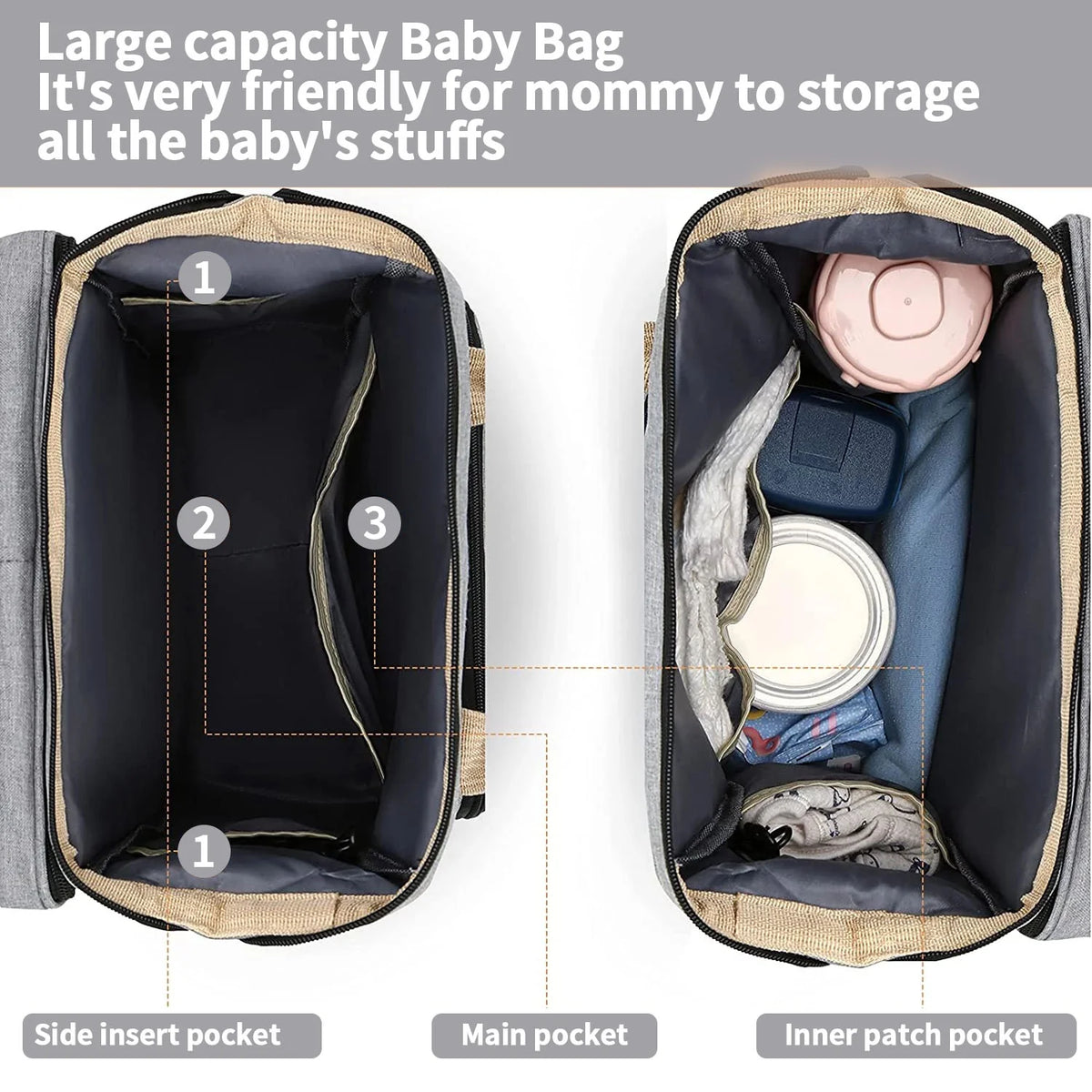 Sac à Langer Sac à Dos – Grande Capacité Multi-Poches