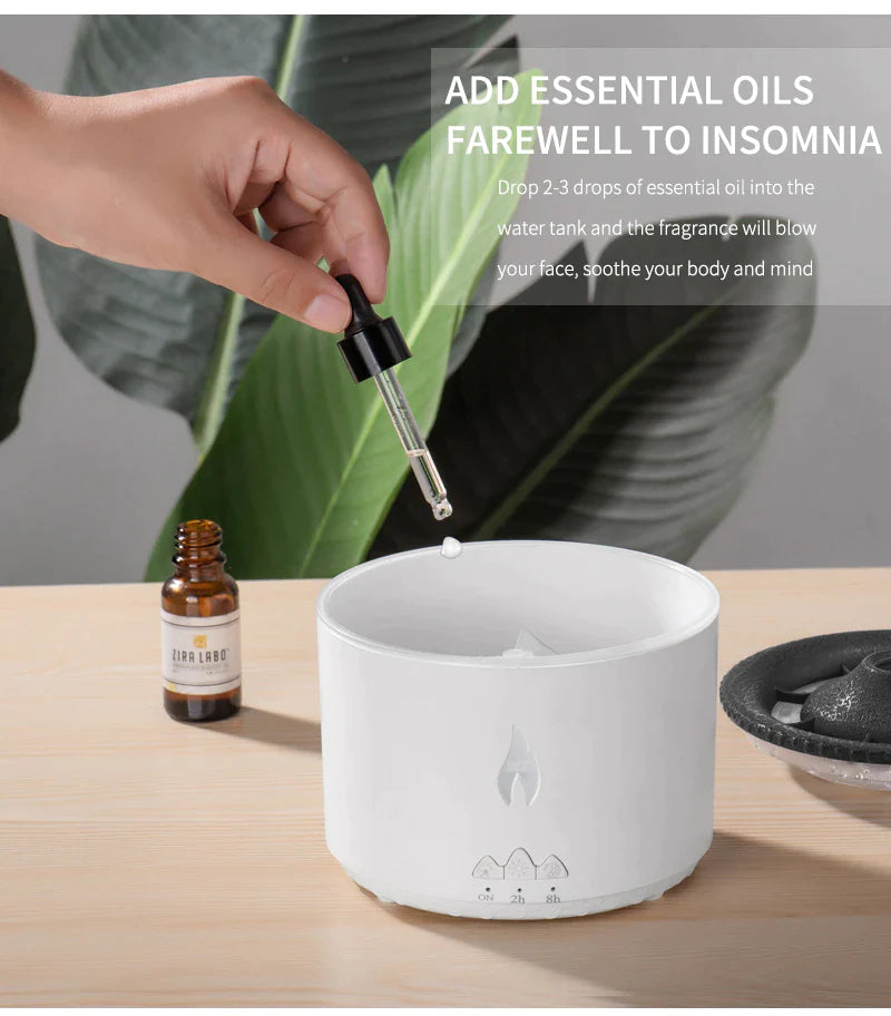 Diffuseur Volcan – Anneaux de Vapeur & Lumière d'Ambiance