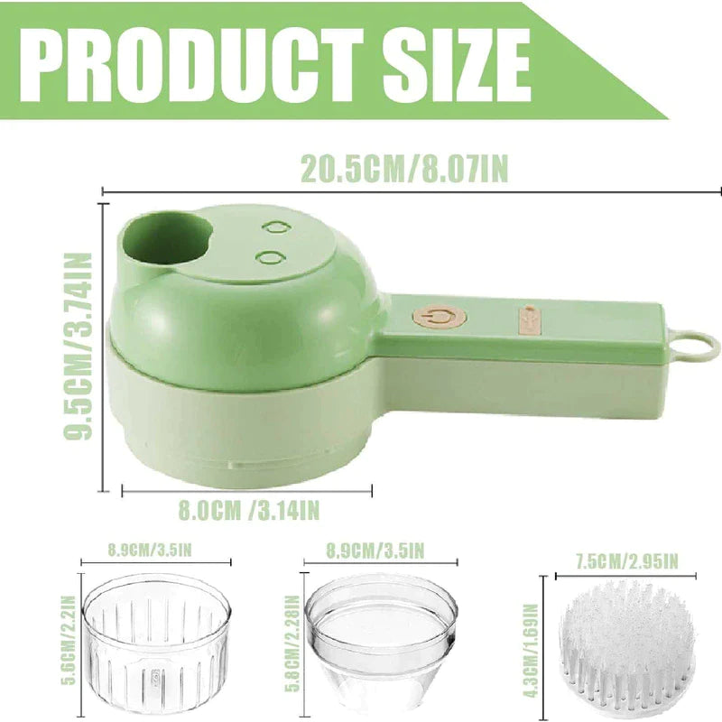 Hachoir Électrique 4 en 1 – Coupe-Légumes Sans Fil