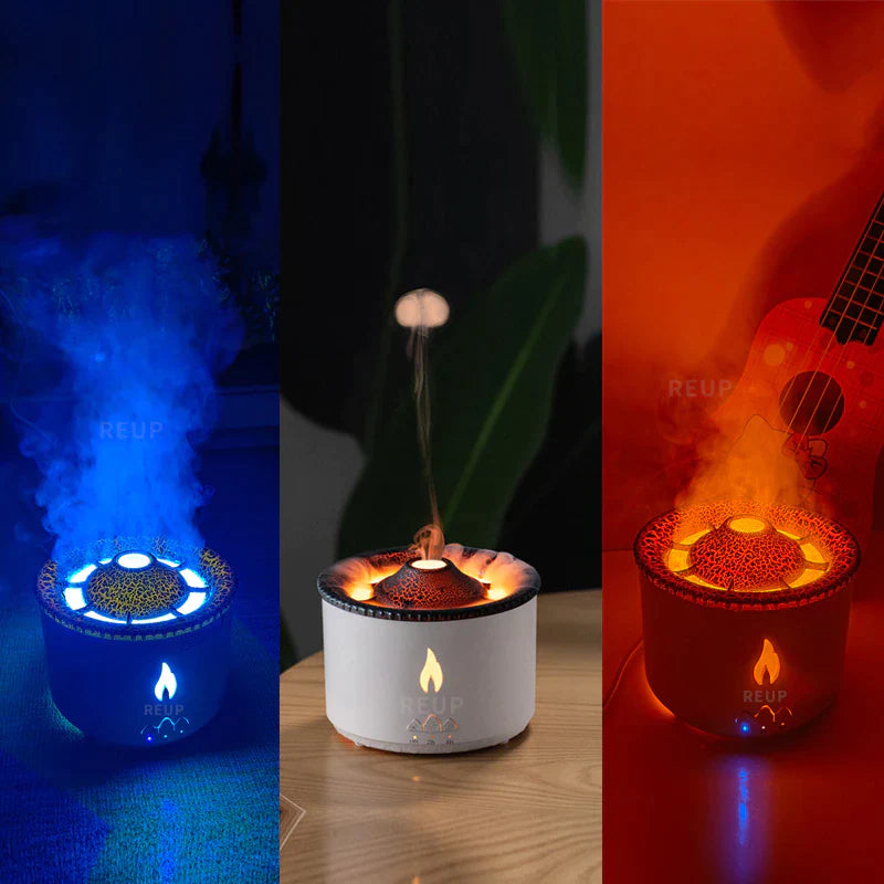 Diffuseur Volcan – Anneaux de Vapeur & Lumière d'Ambiance
