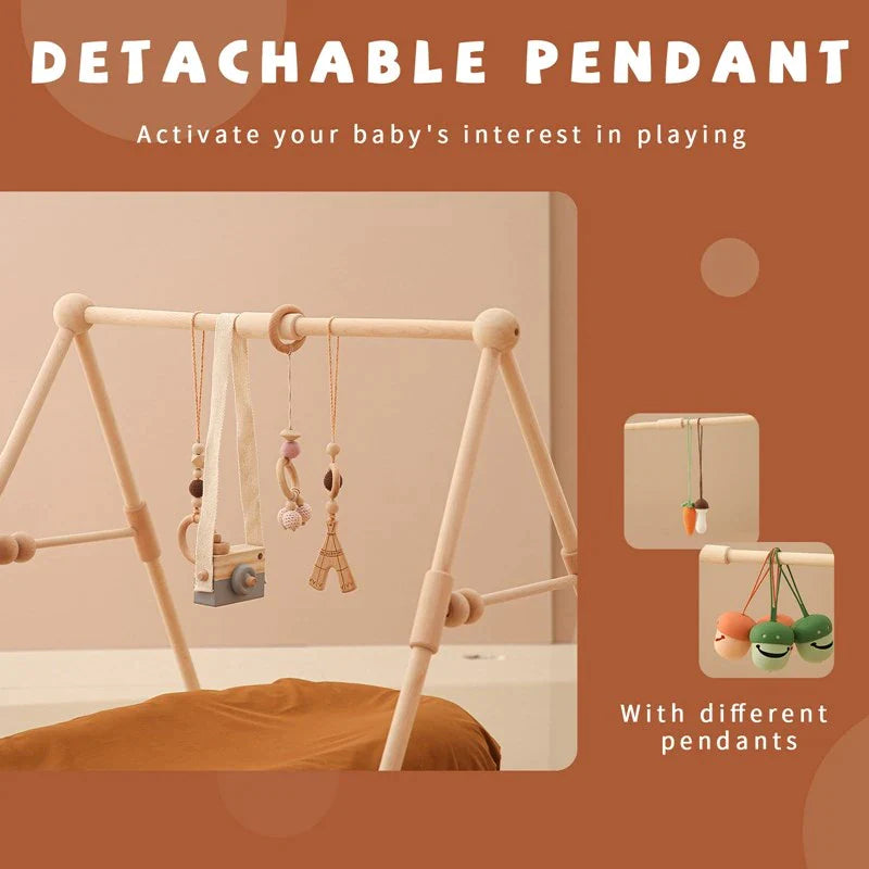 Arche d'Éveil en Bois – Portique d'Activités Bébé