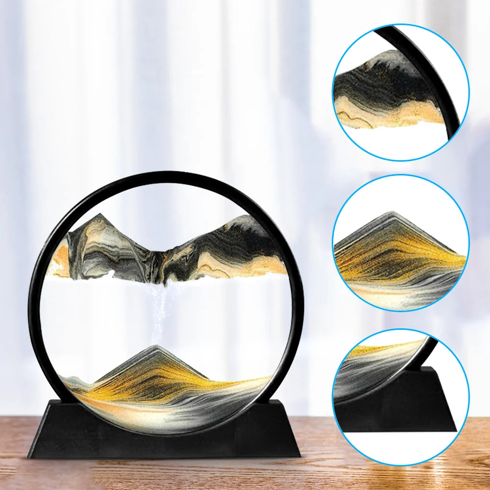 Tableau Sable Mouvant 3D – Paysage en Mouvement