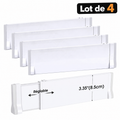 Séparateur de Tiroir Ajustable Antidérapant — Pack 1 à 8 Pièces