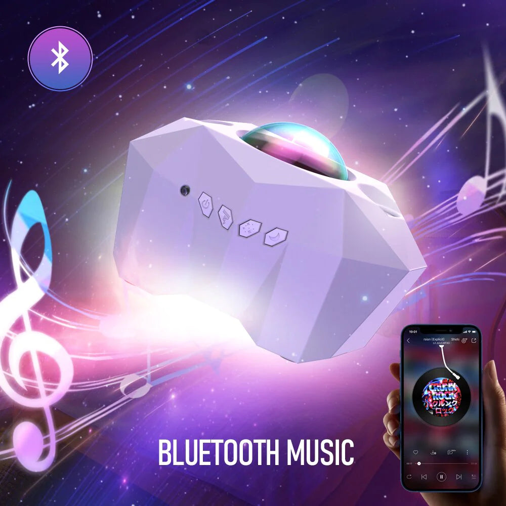 Projecteur Aurore Boréale – Enceinte Bluetooth & Ciel Étoilé