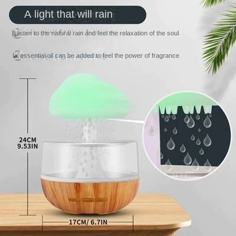 Humidificateur Nuage de Pluie – Diffuseur d'Arômes Lumineux