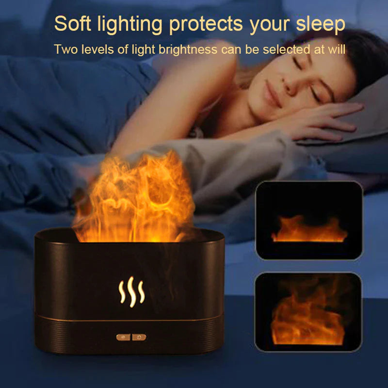 Diffuseur Effet Flamme – Humidificateur d'Arômes USB