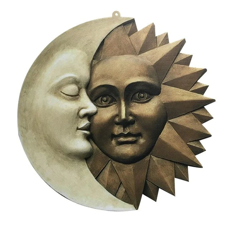Sculpture Murale Soleil & Lune – Déco Céleste