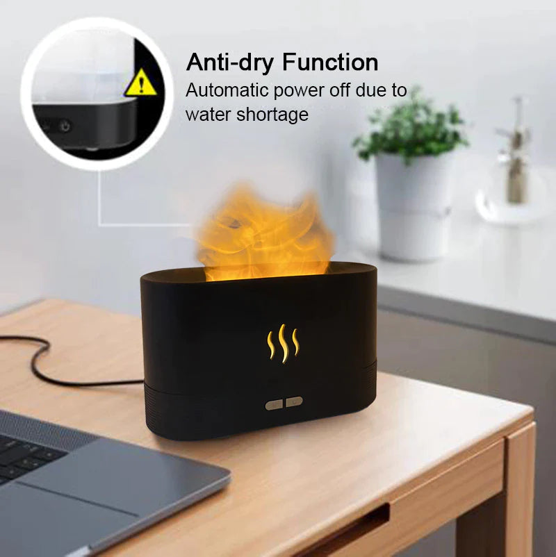 Diffuseur Effet Flamme – Humidificateur d'Arômes USB