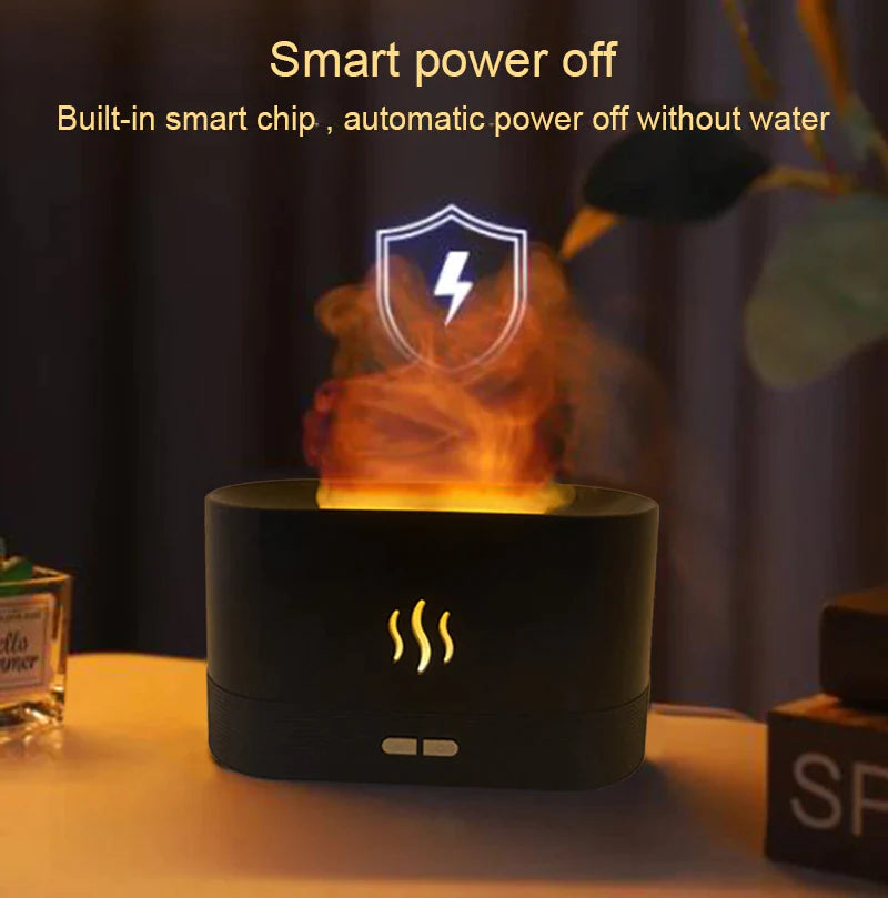 Diffuseur Effet Flamme – Humidificateur d'Arômes USB