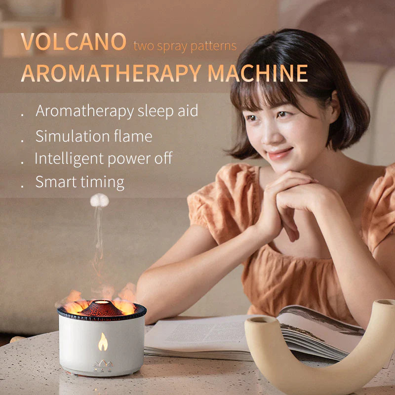 Diffuseur Volcan – Anneaux de Vapeur & Lumière d'Ambiance
