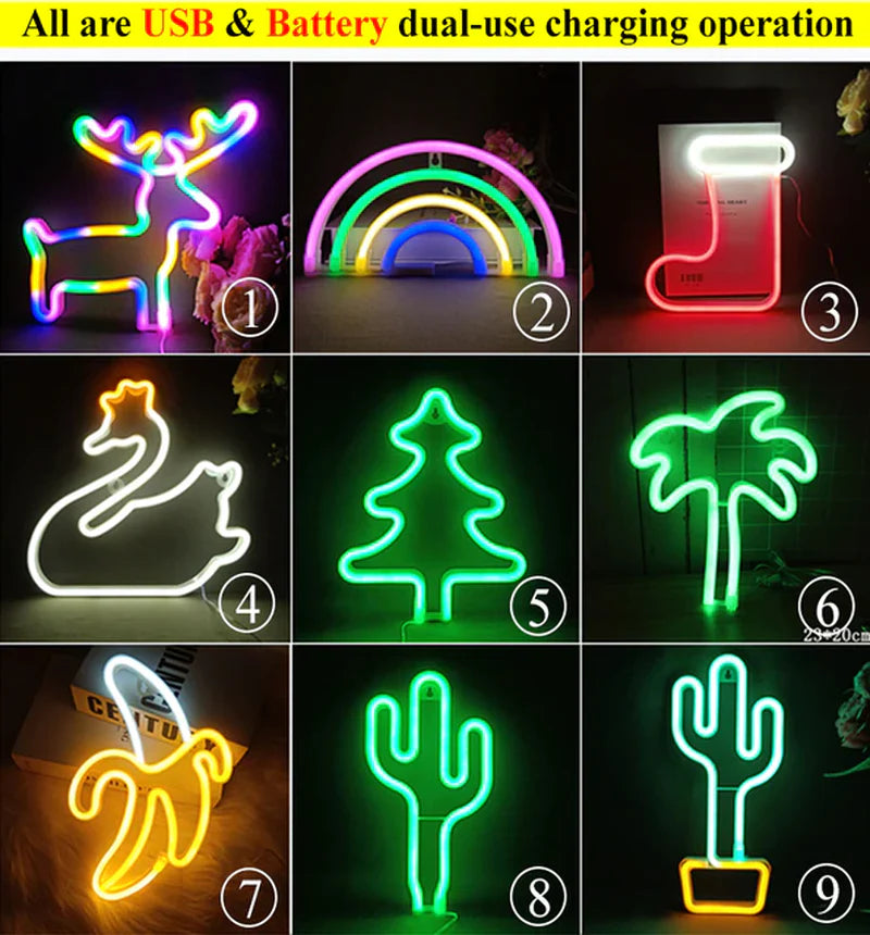 Néon Mural LED – Veilleuse Déco pour Chambre