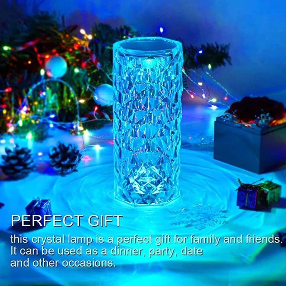 Lampe Cristal Diamant – Tactile, Jusqu'à 16 Couleurs