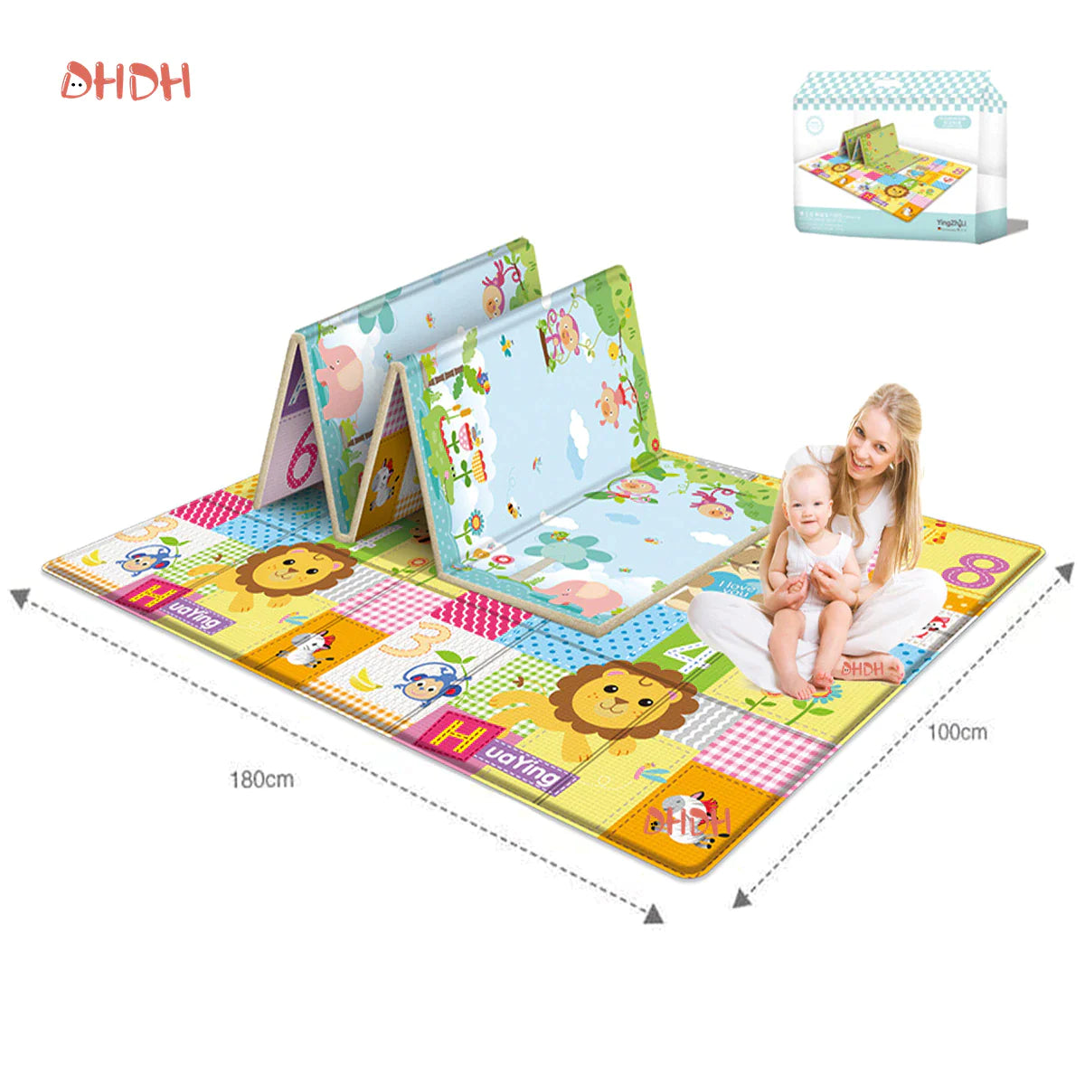 Tapis d'Éveil Pliable Double Face – Bébé & Enfant