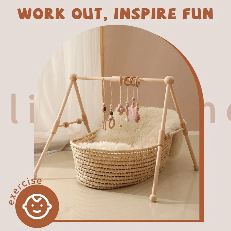 Arche d'Éveil en Bois – Portique d'Activités Bébé
