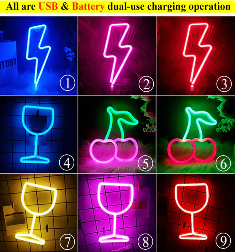Néon Mural LED – Veilleuse Déco pour Chambre