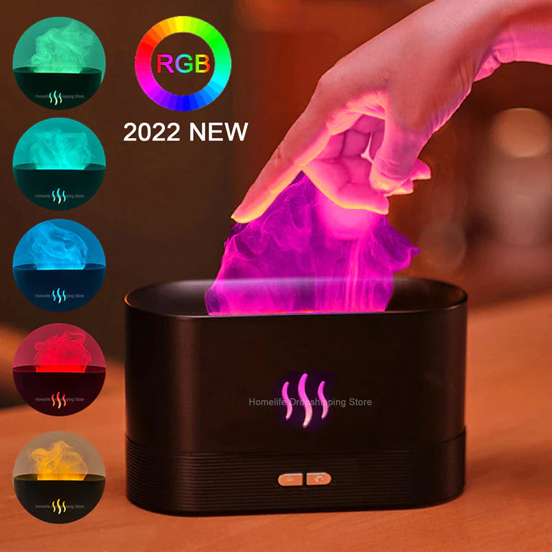 Diffuseur Effet Flamme – Humidificateur d'Arômes USB