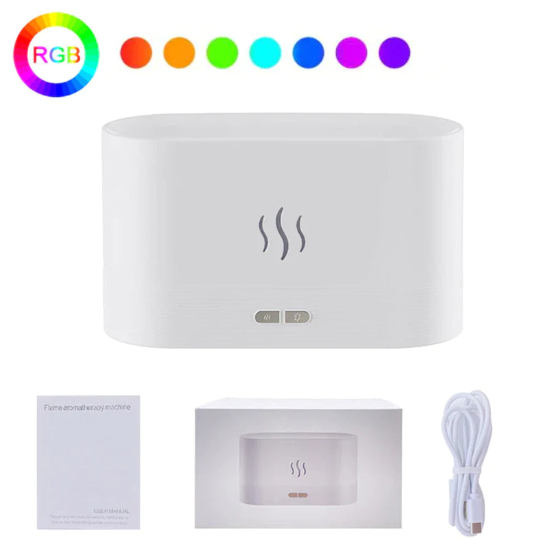 Diffuseur Effet Flamme – Humidificateur d'Arômes USB