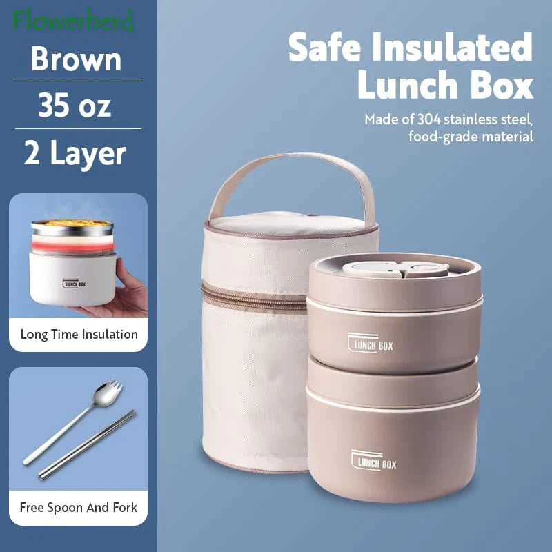 Lunch Box Isotherme Inox – Set Empilable