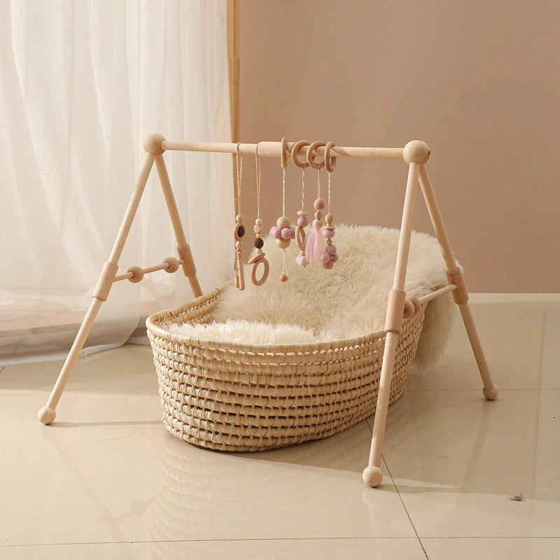 Arche d'Éveil en Bois – Portique d'Activités Bébé