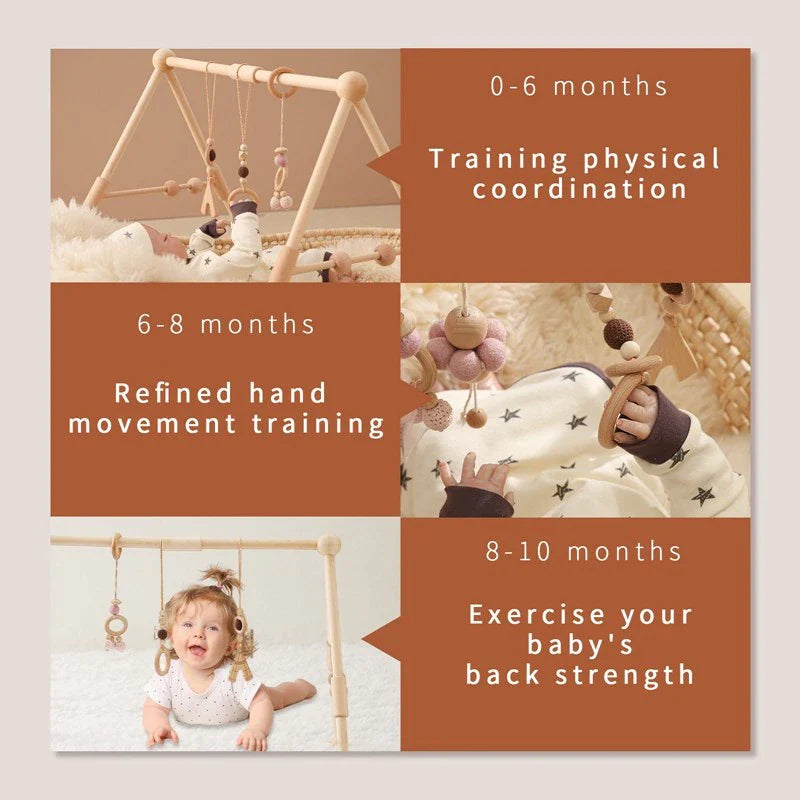 Arche d'Éveil en Bois – Portique d'Activités Bébé