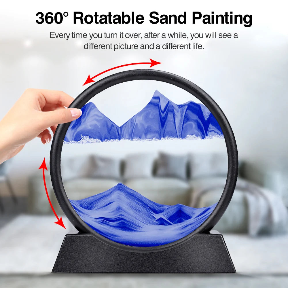 Tableau Sable Mouvant 3D – Paysage en Mouvement
