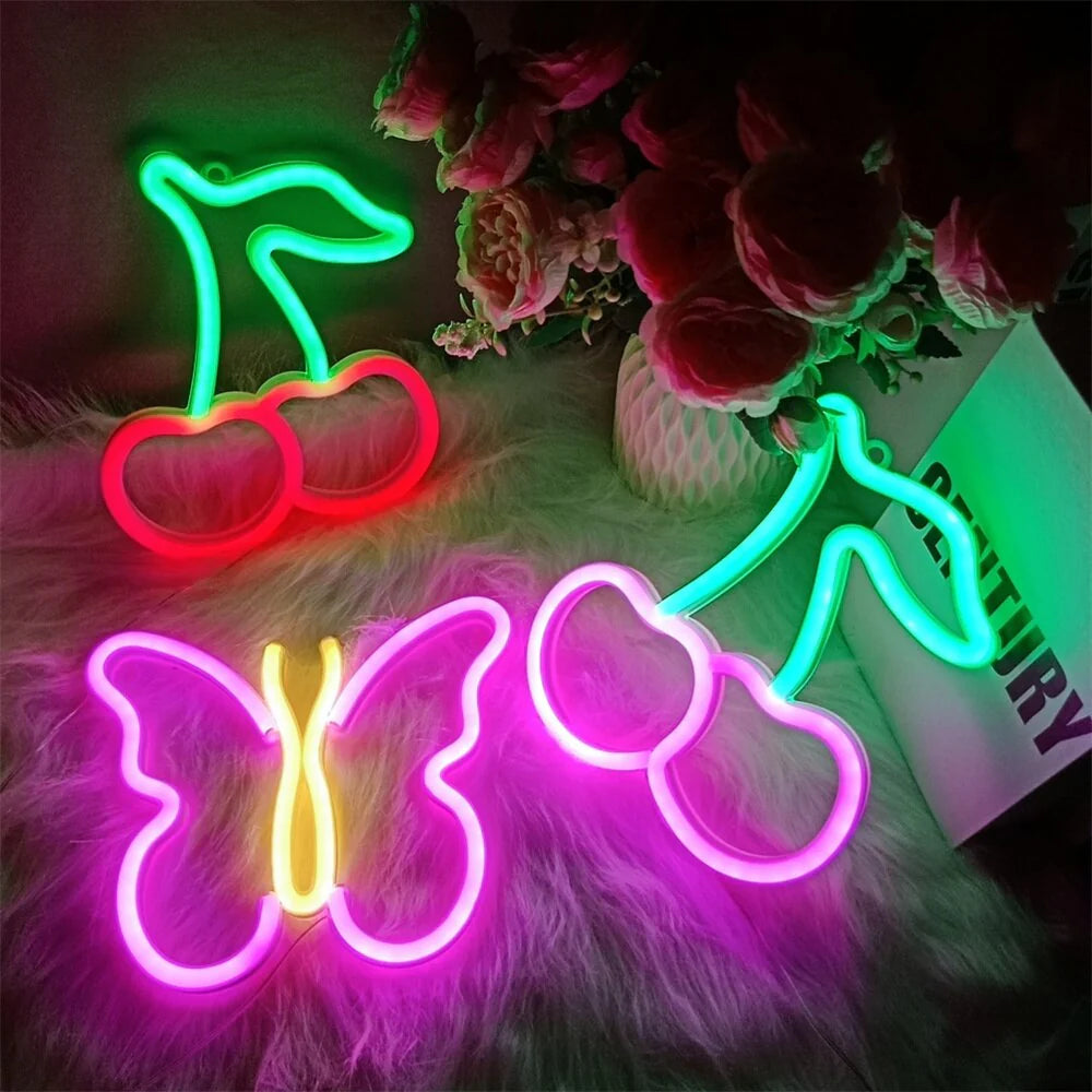 Néon Mural LED – Veilleuse Déco pour Chambre
