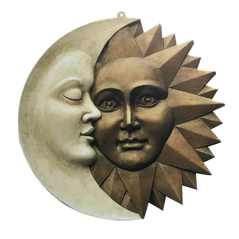 Sculpture Murale Soleil & Lune – Déco Céleste